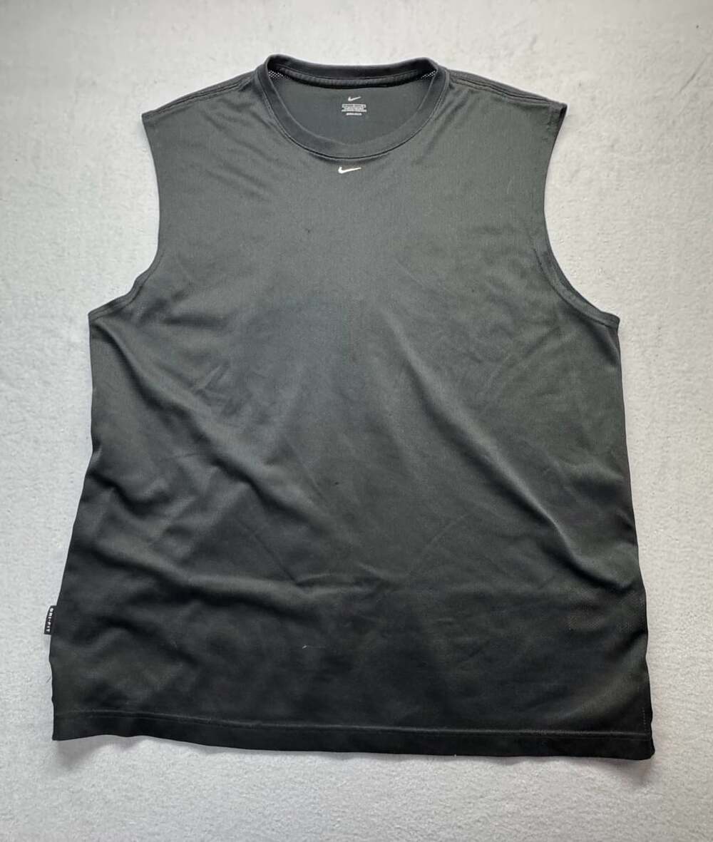 Nike Dri-Fit Tank Top Size L Black Sleeveless Athletic Shirt
